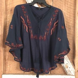Lucky Brand Embroidered Top